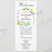 Rustic Earth Florals Wedding Programme Programmakaart (Voorkant)