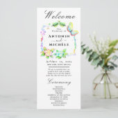 Rustic Earth Florals Wedding Programme Programmakaart (Staand voorkant)