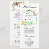 Rustic Earth Florals Wedding Programme Programmakaart (Voorkant / Achterkant)