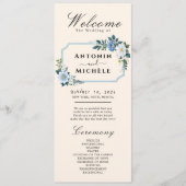 Rustic Earth Florals Wedding Programme Programmakaart (Voorkant)