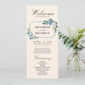 Rustic Earth Florals Wedding Programme Programmakaart (Staand voorkant)