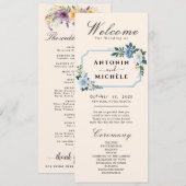 Rustic Earth Florals Wedding Programme Programmakaart (Voorkant / Achterkant)