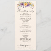 Rustic Earth Florals Wedding Programme Programmakaart (Achterkant)