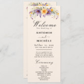 Rustic Earth Florals Wedding Programme Programmakaart (Voorkant / Achterkant)