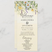 Rustic Earth Florals Wedding Programme Programmakaart (Voorkant / Achterkant)