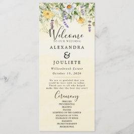 Rustic Earth Florals Wedding Programme Programmakaart