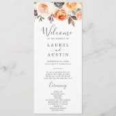 Rustic Earth Florals Wedding Programme Programmakaart (Voorkant)