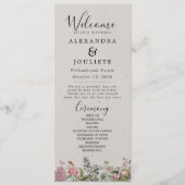 Rustic Earth Florals Wedding Programme Programmakaart (Voorkant)