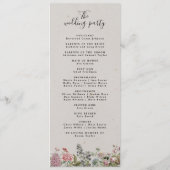 Rustic Earth Florals Wedding Programme Programmakaart (Achterkant)
