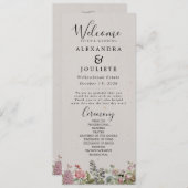 Rustic Earth Florals Wedding Programme Programmakaart (Voorkant / Achterkant)