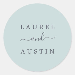 Rustic Earth Munt Wedding Envelope-zegels Ronde Sticker