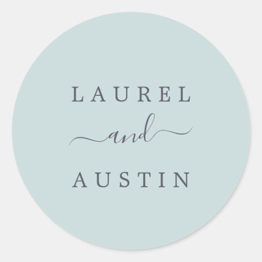 Rustic Earth | Munt Wedding Envelope-zegels Ronde Sticker (Voorkant)