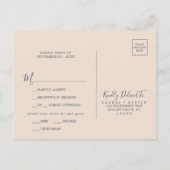 Rustic Earth | Paars menu Keuze RSVP-Briefkaart (Achterkant)