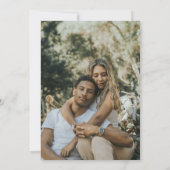 Rustic Earth-Tone Boho Floral Foto Kaart (Achterkant)