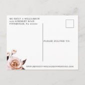 Rustic Earth-tone Boho Floral Vrijgezellenfeest Uitnodiging Briefkaart (Achterkant)