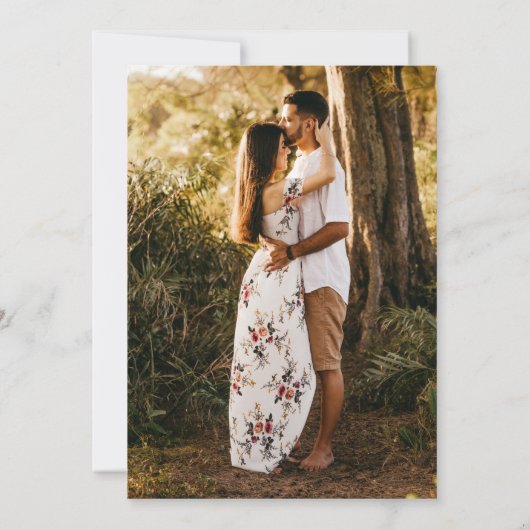 Rustic Earth-tone Boho Photo Save the Date Kaart (Achterkant)