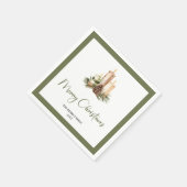 Rustic Earth Tone Christmas Candles Family Name  Servet (Hoek)