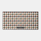 Rustic Earth Tone Plaid Pattern Bureaumat (Voorkant)