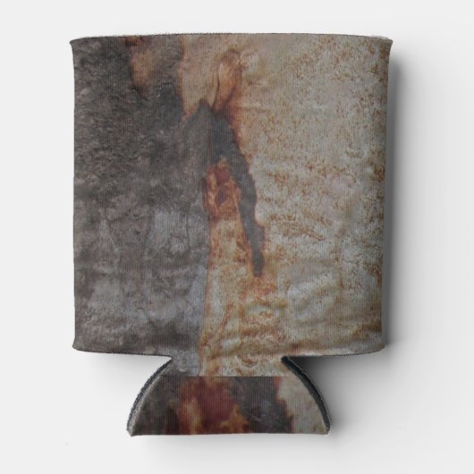 Rustic Earth Tone Tree Bark Foto buitenshuis Natuu Blikjeskoeler (Voorkant)