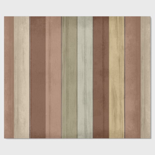 Rustic Earth Tone Wood Cadeaupapier (Vlak)