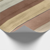 Rustic Earth Tone Wood Cadeaupapier (Hoek)