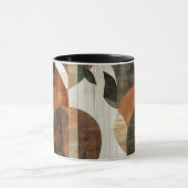 Rustic Earth Tones - Gepersonaliseerde Abstracte N Mok (Midden)
