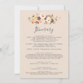 Rustic Earth Wedding Welcome Letter & Itinerary (Achterkant)