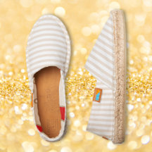 Rustic Earth White Stripes Mode Casual Slip On