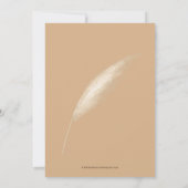 Rustic Earthy Boho Pampas Rehearsal Kaart (Achterkant)