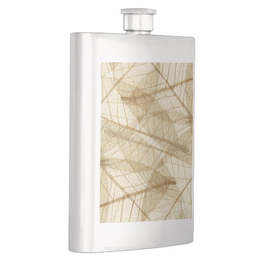 Rustic Earthy Cream Beige Leaves Flacon (Rechts)