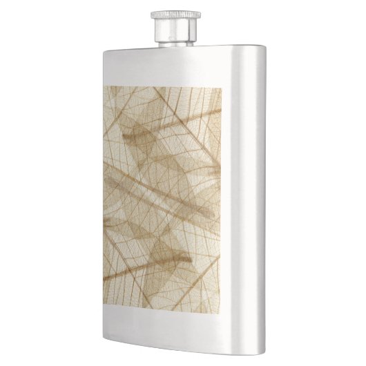 Rustic Earthy Cream Beige Leaves Flacon (Links)