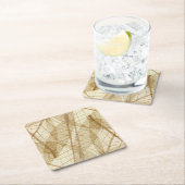 Rustic Earthy Cream Beige Leaves Kartonnen Onderzetters (Insitu)