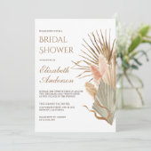 Rustic Earthy Dried Palm Pampas Vrijgezellenfeest Kaart (Staand voorkant)