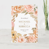 Rustic Earthy Floral Fall Autumn QR Code Wedding (Voorkant)