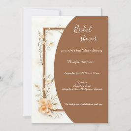 Rustic Earthy Floral Harmony bruids Kaart