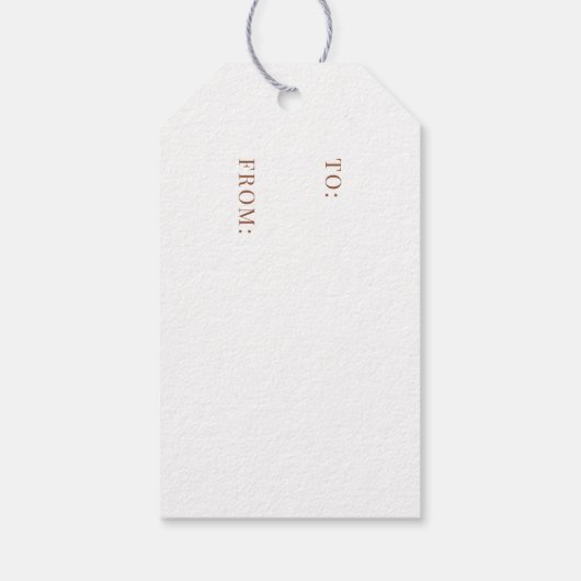 Rustic Earthy Holiday Cadeaulabel (Achterkant)