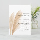 Rustic Earthy Neutral Boho Pampas Vrijgezellenfees Kaart (Staand voorkant)