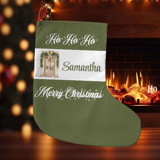 Rustic earthy Scandinavian personalized christmas Grote Kerstsok