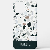 Rustic Earthy Terrazzo Stone Pattern Case-Mate iPhone Case (Achterkant)