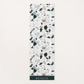 Rustic Earthy Terrazzo Stone Pattern Yogamat (Voorkant)