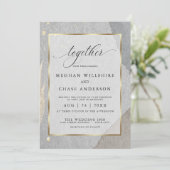 Rustic Earthy Waterverf Splash op Granite Stone Kaart (Staand voorkant)