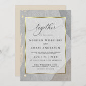 Rustic Earthy Waterverf Splash op Granite Stone Kaart (Voorkant / Achterkant)