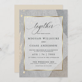 Rustic Earthy Waterverf Splash op Granite Stone Kaart