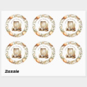 Rustic Easter Beige Personalized Ronde Sticker (Vel)