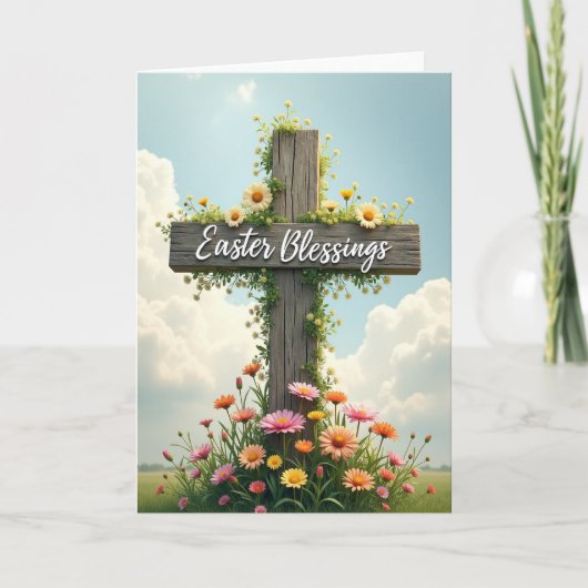 Rustic Easter Blessings Scene Card Kaart (Voorkant)
