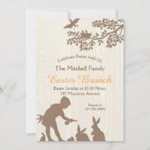 Rustic Easter Brunch Uitnodiging (Voorkant)