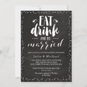 Rustic Eat Drink & Be Married Couple's Shower Kaart (Voorkant)