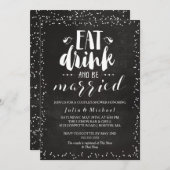 Rustic Eat Drink & Be Married Couple's Shower Kaart (Voorkant / Achterkant)
