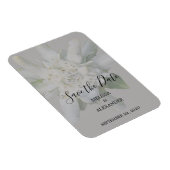 Rustic Edelweiss bloembruiloft Bewaar de datum Magneet (Rechterzijde)