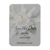 Rustic Edelweiss bloembruiloft Bewaar de datum Magneet (Verticaal)